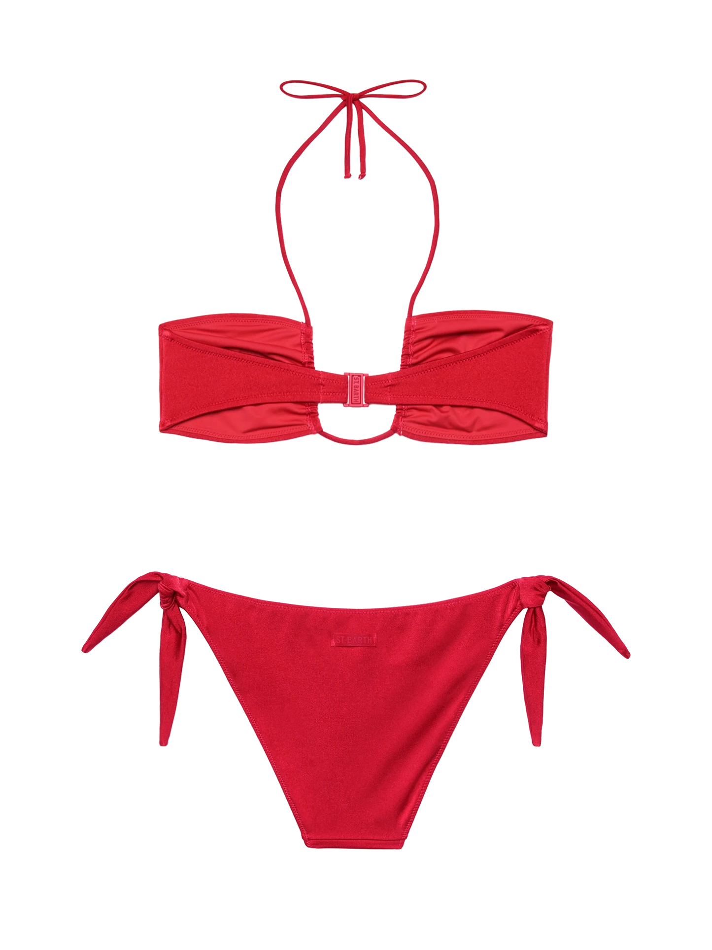 Shimmer brick red bandeau bikini Dhalia Yali