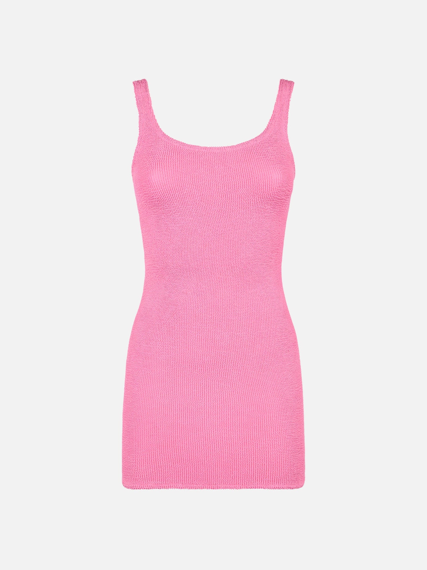 Woman tank pink crinkle dress