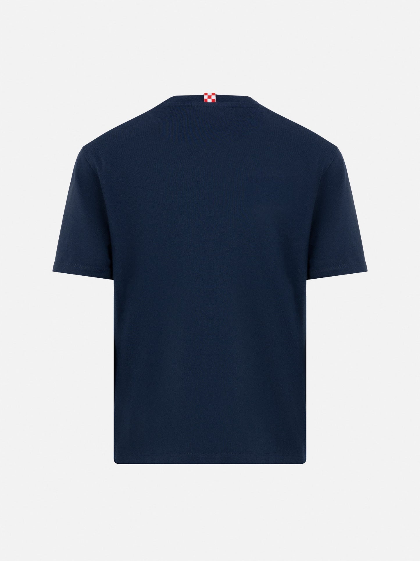 Navy blue cotton jersey t-shirt Dover with St. Barth embroidery