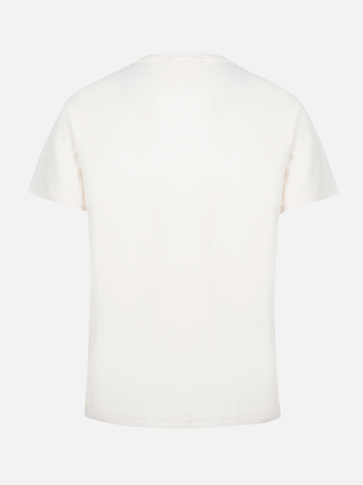Woman off-white cotton jersey crewneck t-shirt Emilie