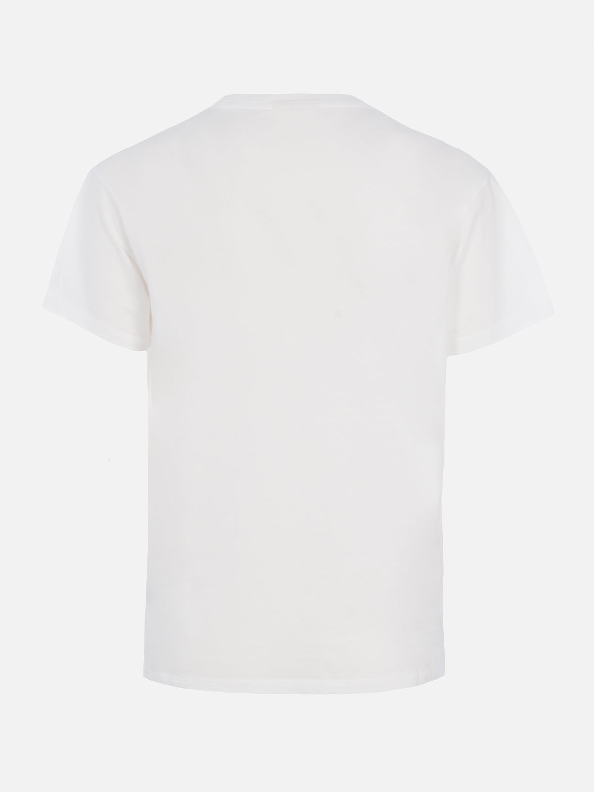 Woman cotton jersey crewneck t-shirt Emilie with Save water, Drink spritz embroidery
