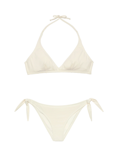 Yali cream classic swim briefs - Gaia cream triangle bralette top