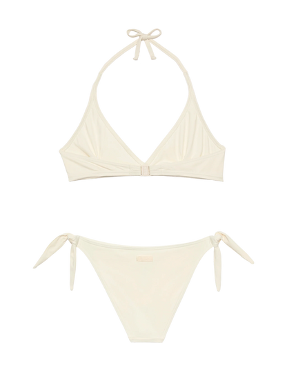 Yali cream classic swim briefs - Gaia cream triangle bralette top