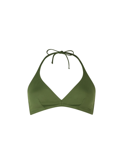 Woman triangle bralette military top Gaia