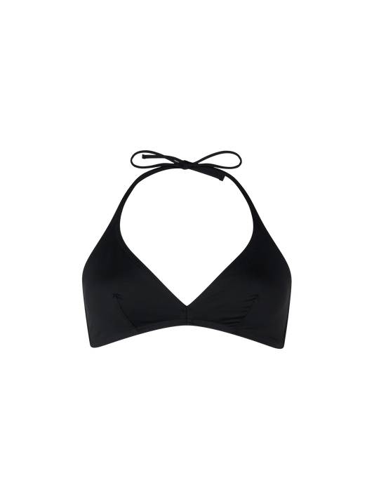 Woman triangle bralette black top Gaia