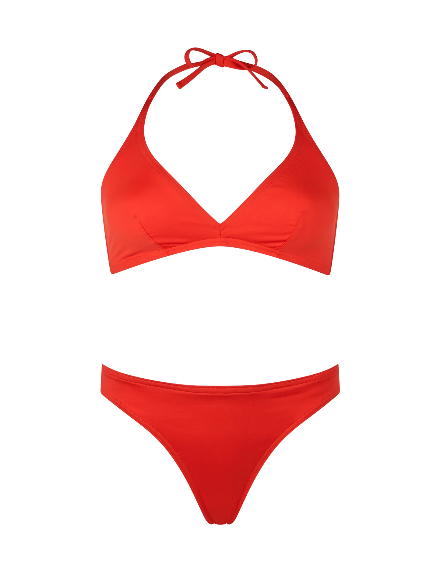 Woman orange triangle bralette bikini Gaia Maia