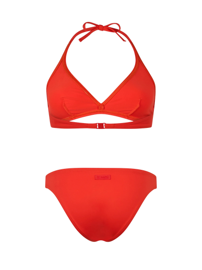 Woman orange triangle bralette bikini Gaia Maia
