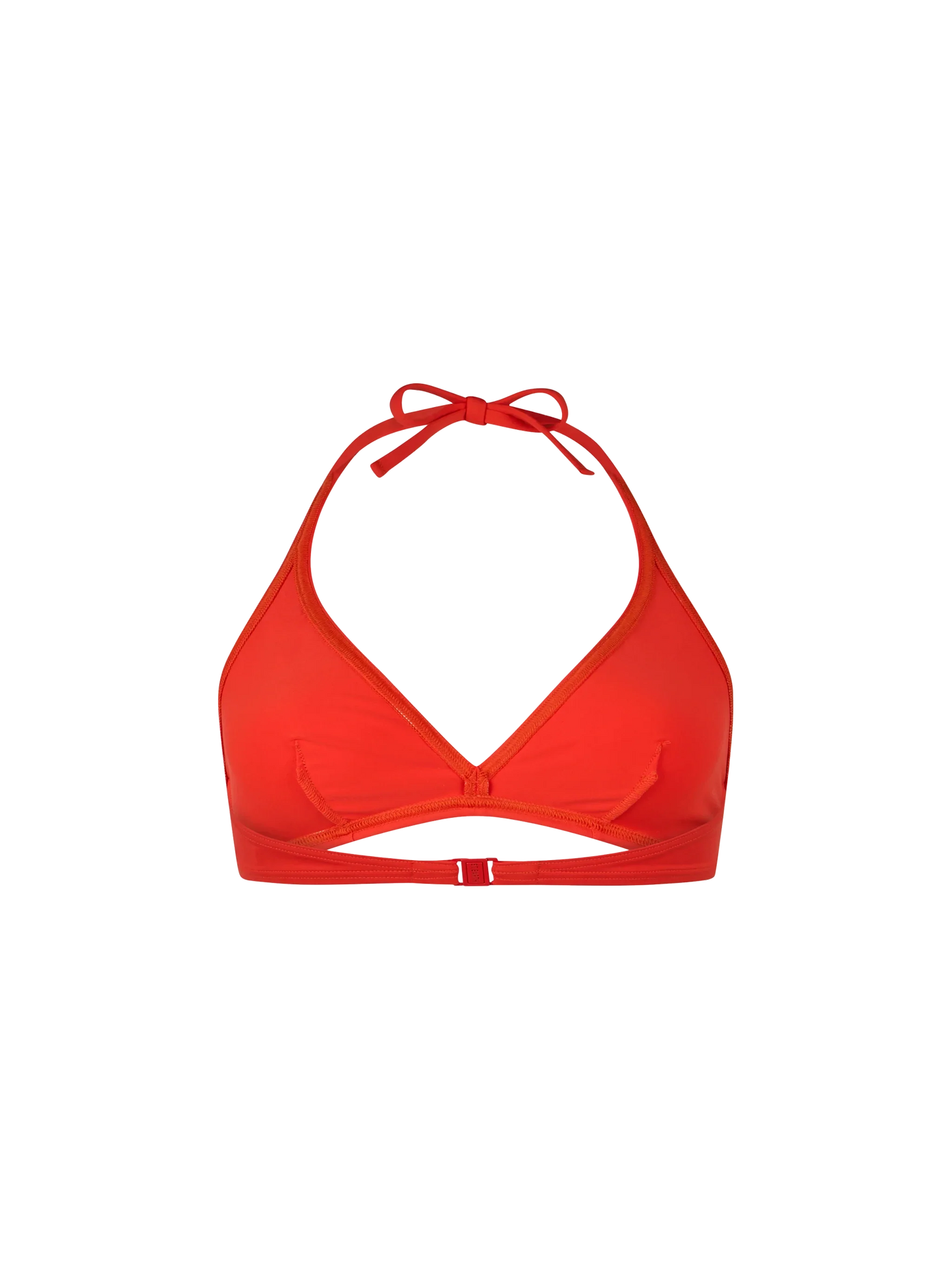 Woman triangle bralette orange top Gaia