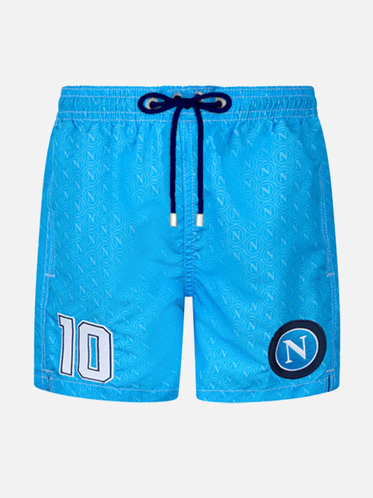 Mid-length Gustavia swim-shorts with Napoli print | SSC NAPOLI SPECIAL EDITION