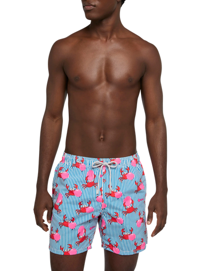 Mid-length Gustavia swim-shorts with Big Babol crab print | BIG BABOL SPECIAL EDITION