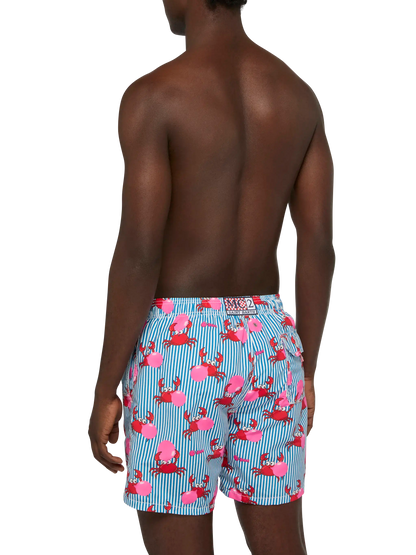 Mid-length Gustavia swim-shorts with Big Babol crab print | BIG BABOL SPECIAL EDITION