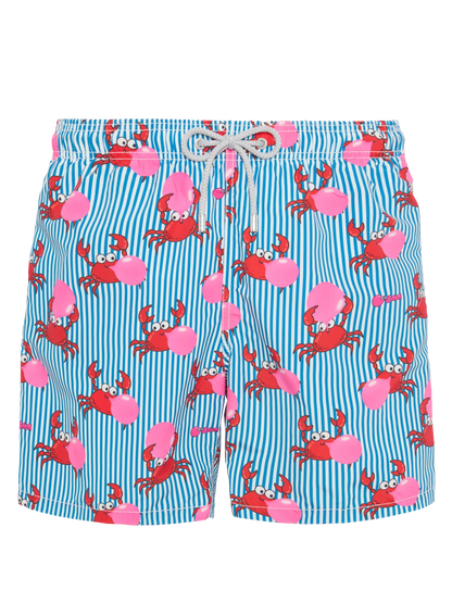 Mid-length Gustavia swim-shorts with Big Babol crab print | BIG BABOL SPECIAL EDITION