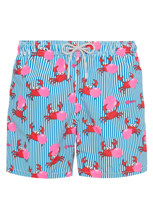 Mid-length Gustavia swim-shorts with Big Babol crab print | BIG BABOL SPECIAL EDITION