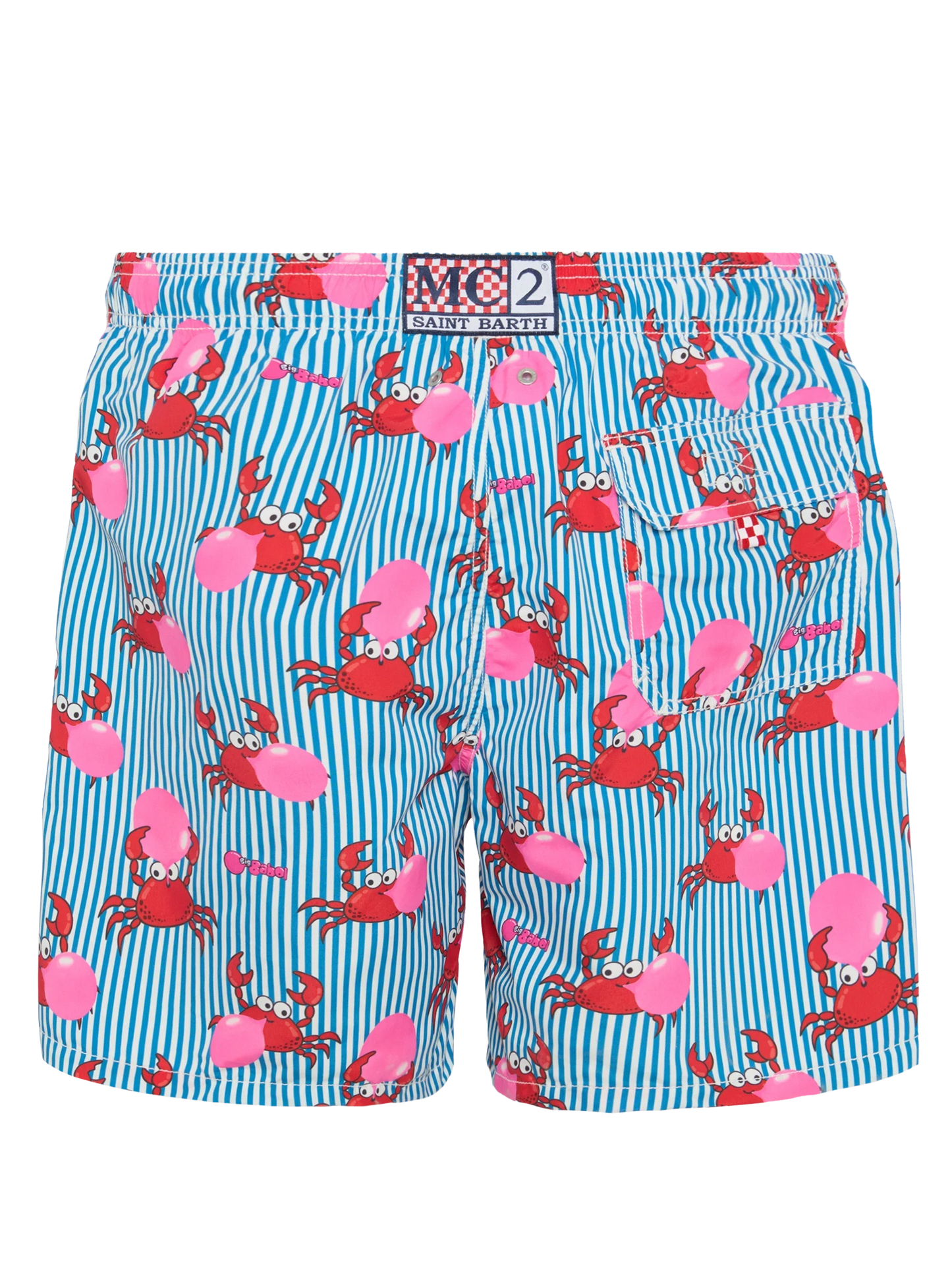 Mid-length Gustavia swim-shorts with Big Babol crab print | BIG BABOL SPECIAL EDITION