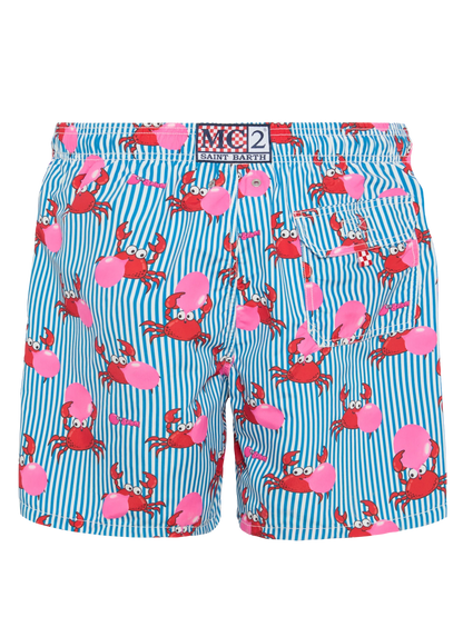 Mid-length Gustavia swim-shorts with Big Babol crab print | BIG BABOL SPECIAL EDITION