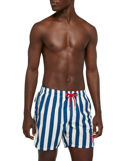 Mid-length Gustavia swim-shorts with Sapore di Mare embroidery | SAPORE DI MARE SPECIAL EDITION