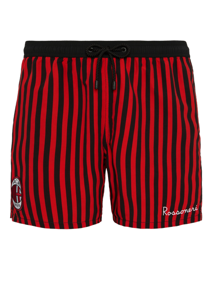 Mid-length Gustavia swim-shorts with Milan print | AC MILAN SPECIAL EDITION