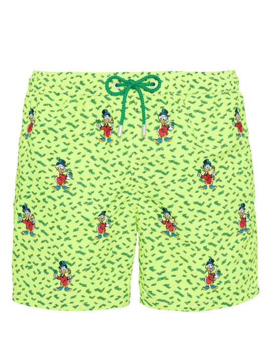 Mid-length striped Gustavia swim-shorts with Scrooge embroidery | DISNEY® SPECIAL EDITION