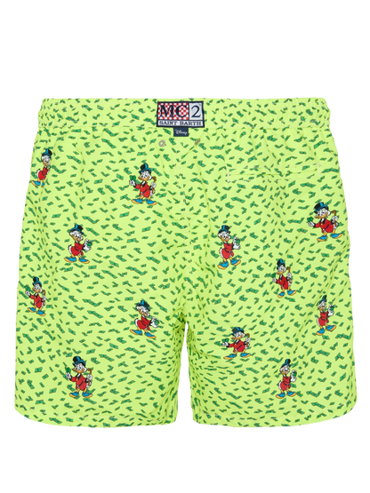 Mid-length striped Gustavia swim-shorts with Scrooge embroidery | DISNEY® SPECIAL EDITION