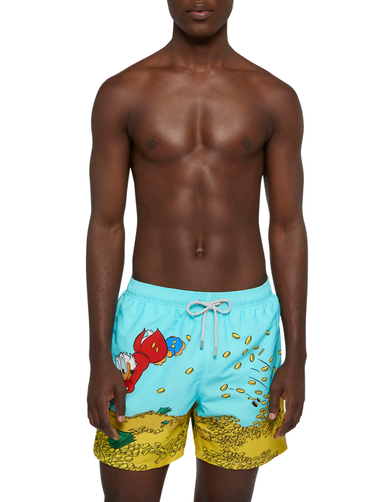 Mid-length Gustavia swim-shorts with Scrooge placed print| DISNEY® SPECIAL EDITION