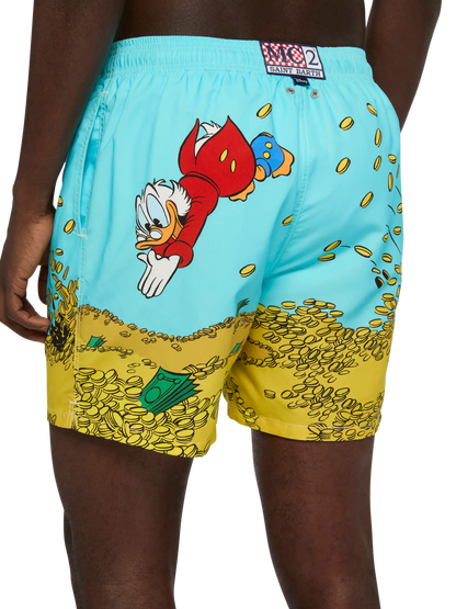 Mid-length Gustavia swim-shorts with Scrooge placed print| DISNEY® SPECIAL EDITION