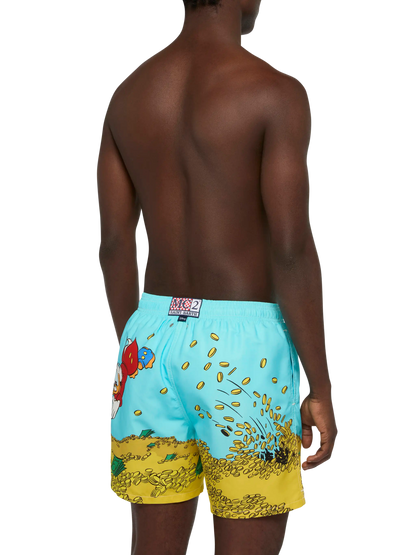 Mid-length Gustavia swim-shorts with Scrooge placed print| DISNEY® SPECIAL EDITION