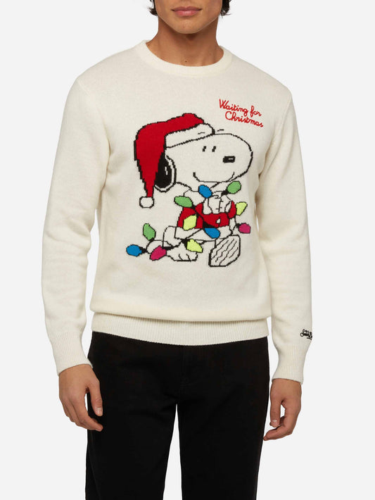 Sweater Heron with Snoopy jacquard and embroidery | SNOOPY PEANUTS® SPECIAL EDITION
