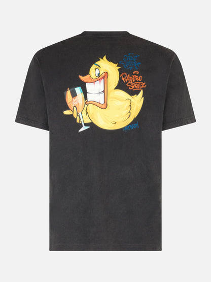 Man vintage cotton t-shirt Jack with Ducky Cryptopuppets print | CRYPTOPUPPETS SPECIAL EDITION