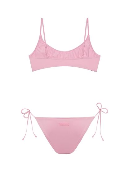 Marielle pink classic swim briefs - Judy pink bralette beach top Judy