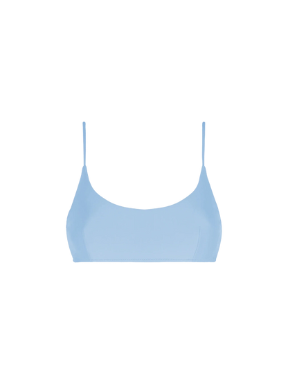Woman light blue bralette beach top Judy