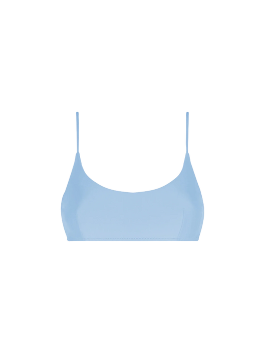 Woman light blue bralette beach top Judy