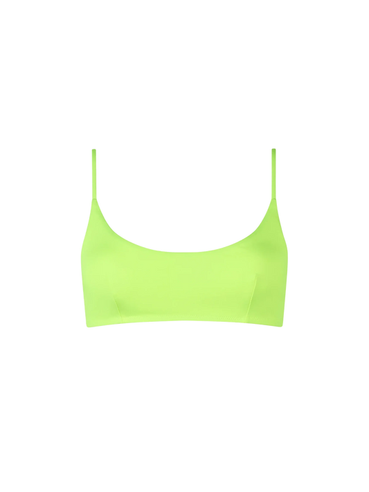 Woman fluo yellow bralette beach top Judy