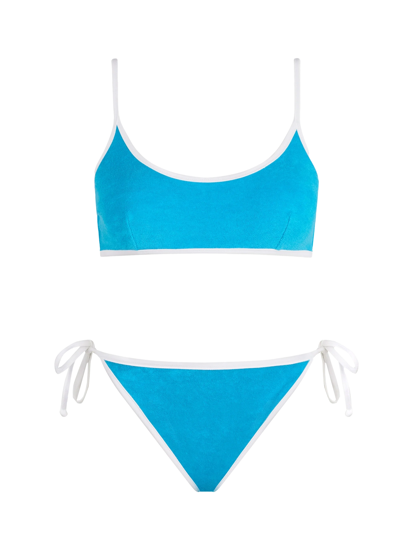 Woman terry bralette bikini Judy Virgo with piping