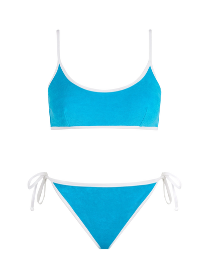 Woman terry bralette bikini Judy Virgo with piping