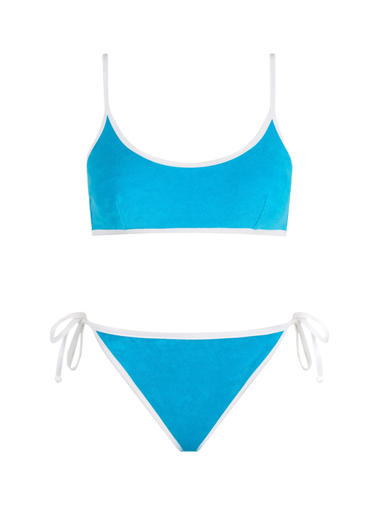 Woman terry bralette bikini Judy Virgo with piping