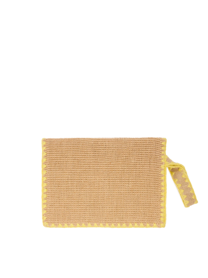 Jute Envelope pouch with trim - MC2 Saint Barth