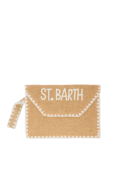 Jute Envelope pouch with trim - MC2 Saint Barth