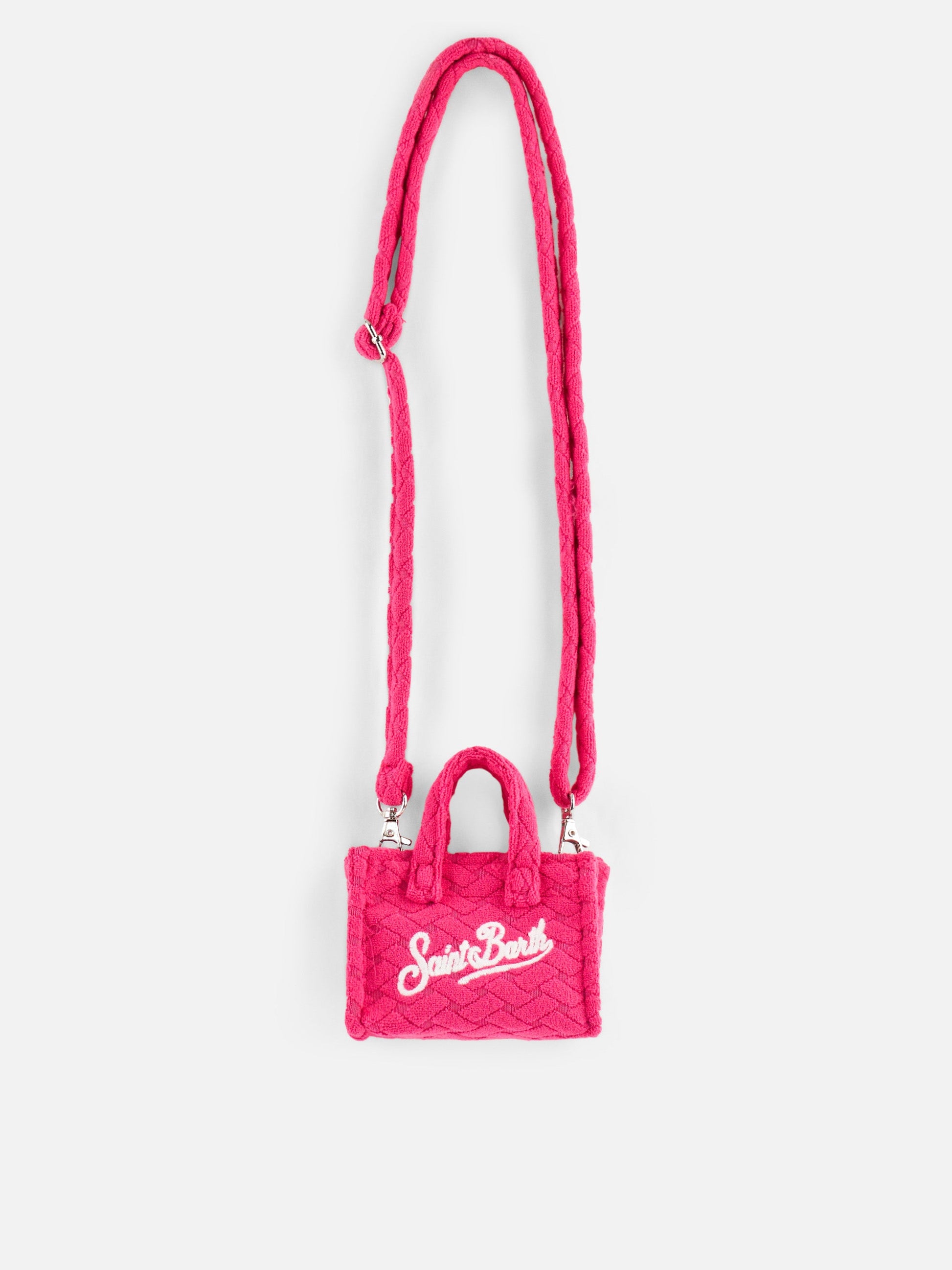 Fuchsia terry embossed Key Holder - MC2 Saint Barth