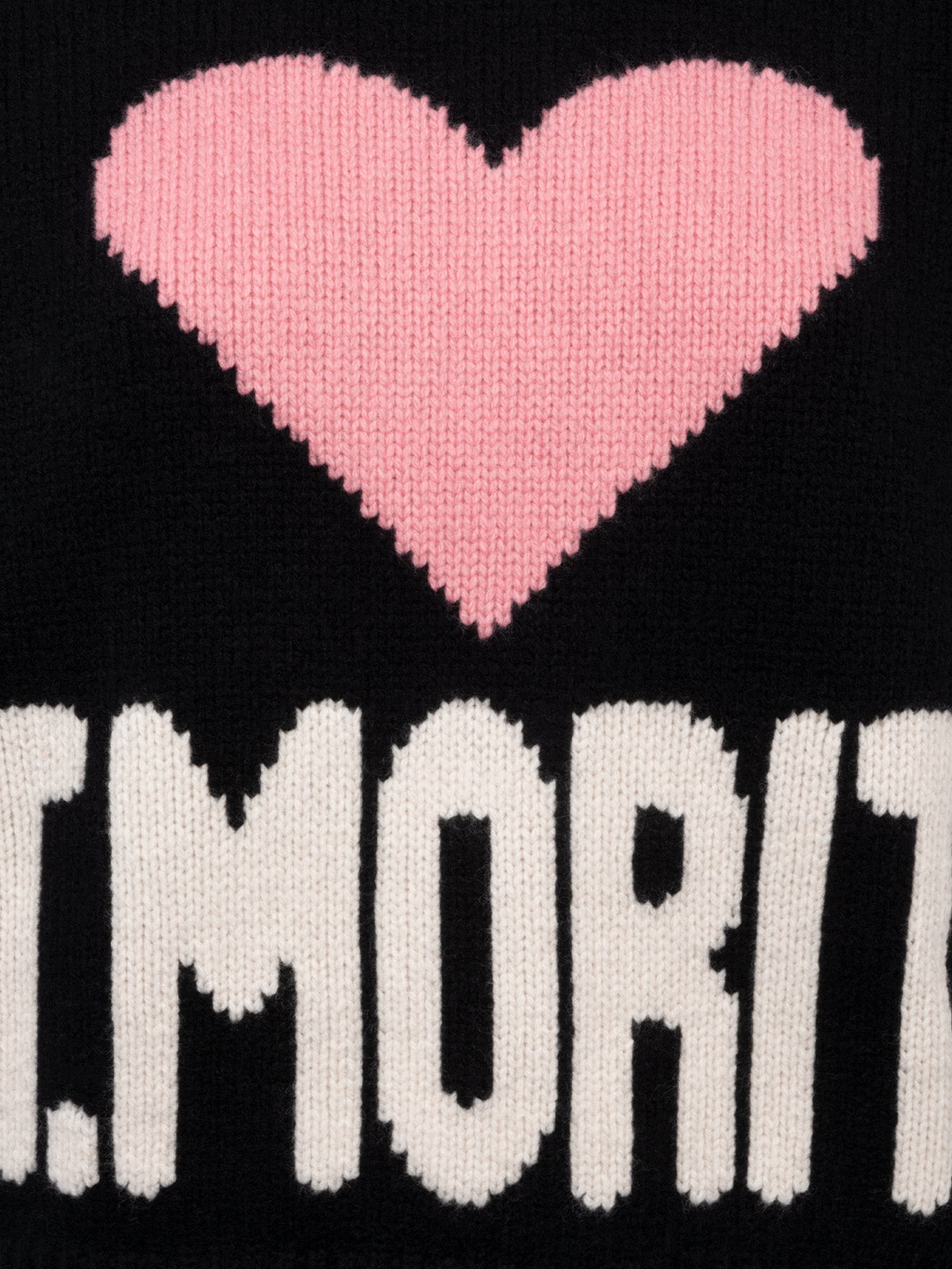 Woman black fair isle sweater Kyla with St. Moritz jacquard