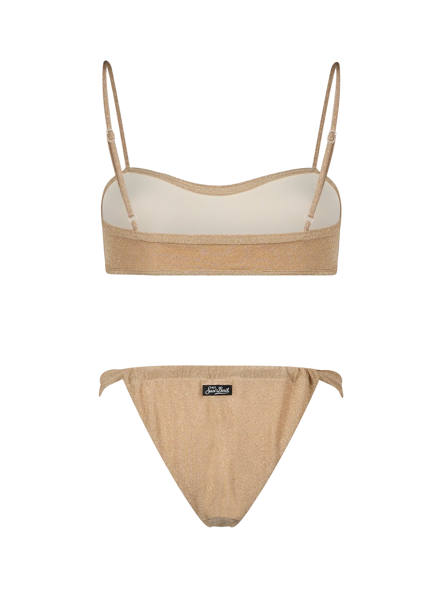 Woman lurex scooped bikini swimsuit Laryn Noelle