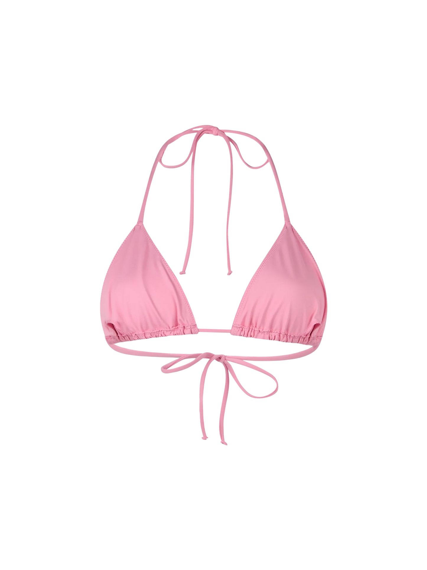 Woman pink triangle top swimsuit Leah