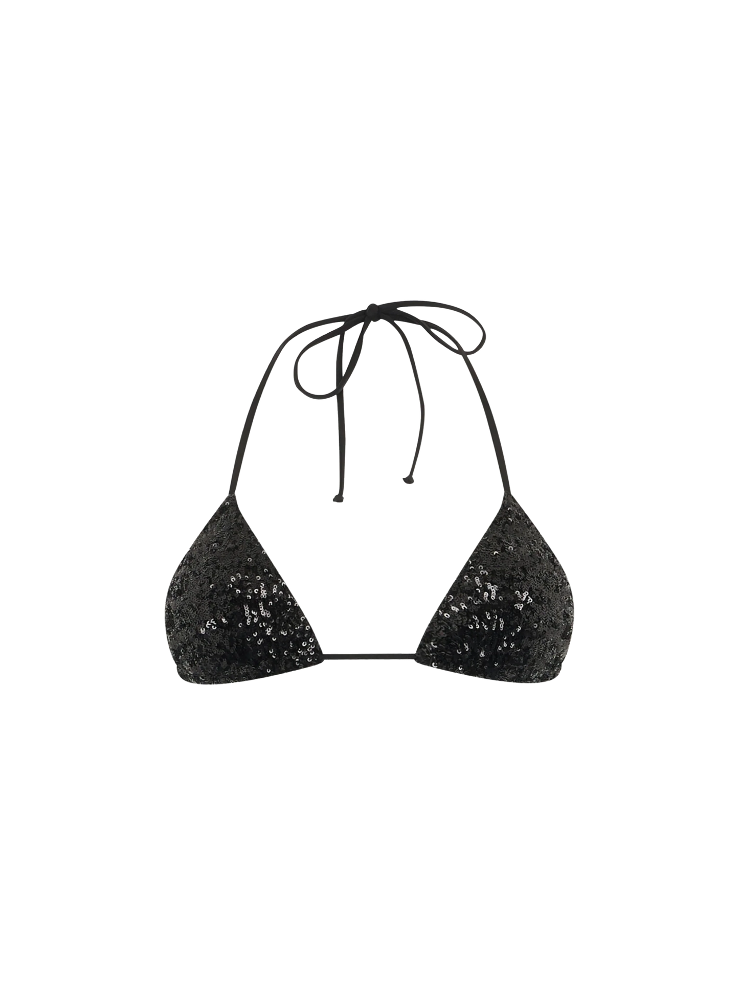 Woman black sequins triangle top Leah