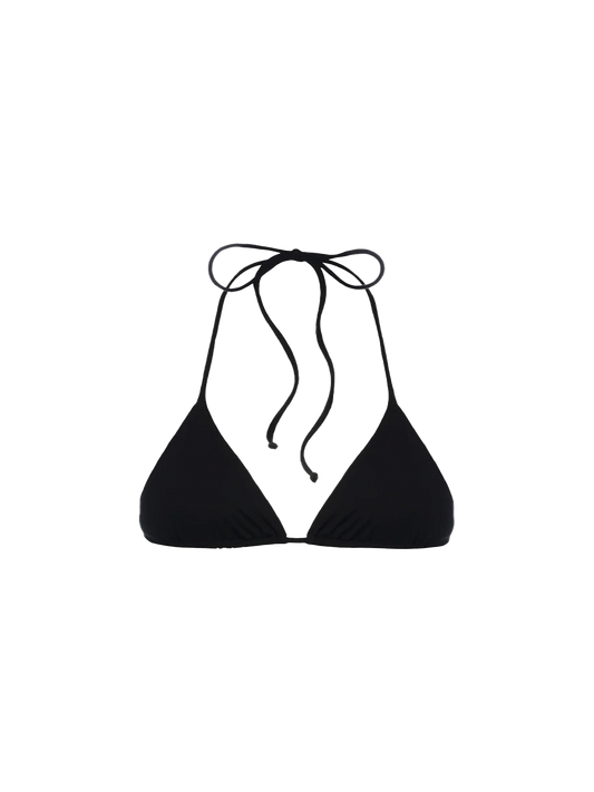 Woman black triangle top swimsuit Leah