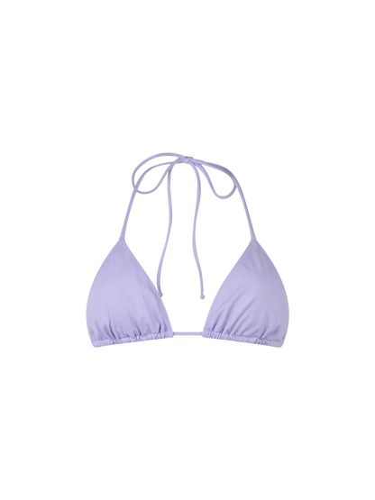 Woman lilac triangle top swimsuit Leah