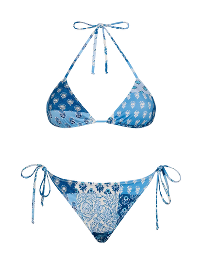 Triangle bikini Leah Virgo with floral patch print
