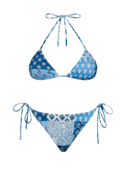 Triangle bikini Leah Virgo with floral patch print