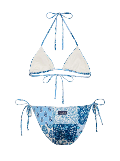 Triangle bikini Leah Virgo with floral patch print