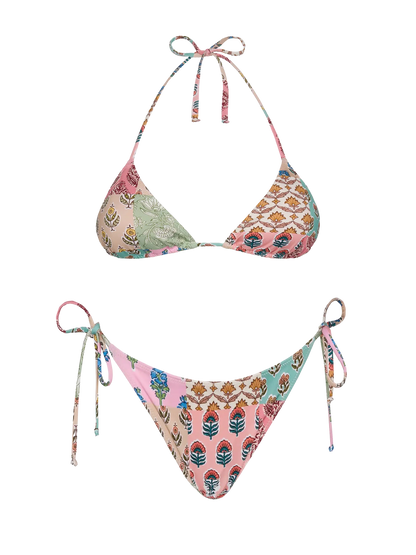 Triangle bikini Leah Virgo with floral print