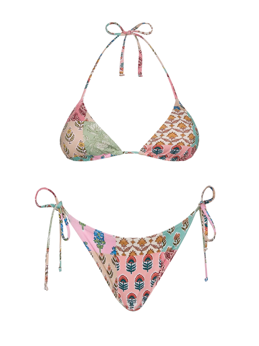 Triangle bikini Leah Virgo with floral print
