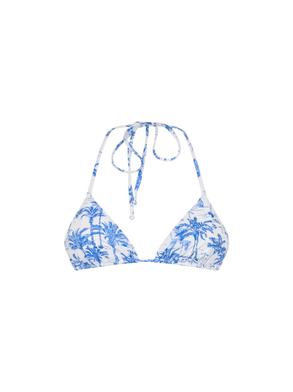 Woman toile de jouy triangle top swimsuit Leah